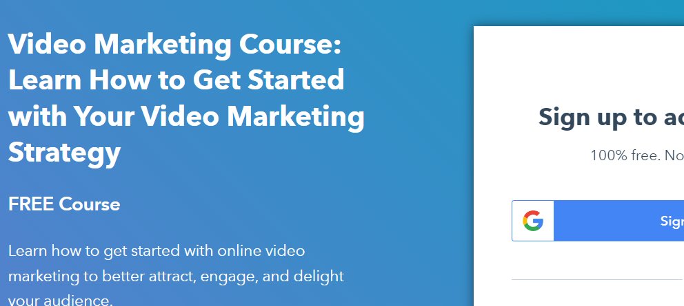 video marketing course