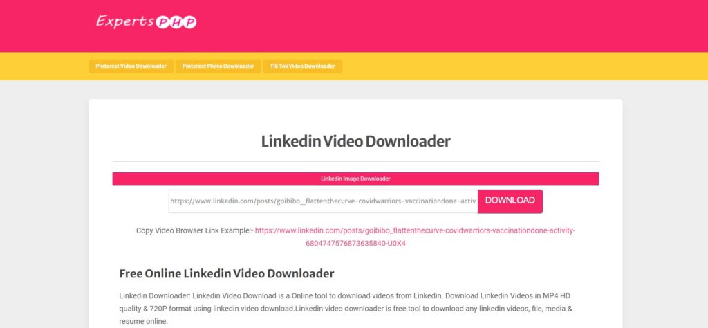 linkedin video download