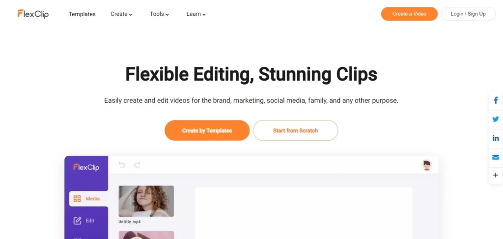 flexclip homepage